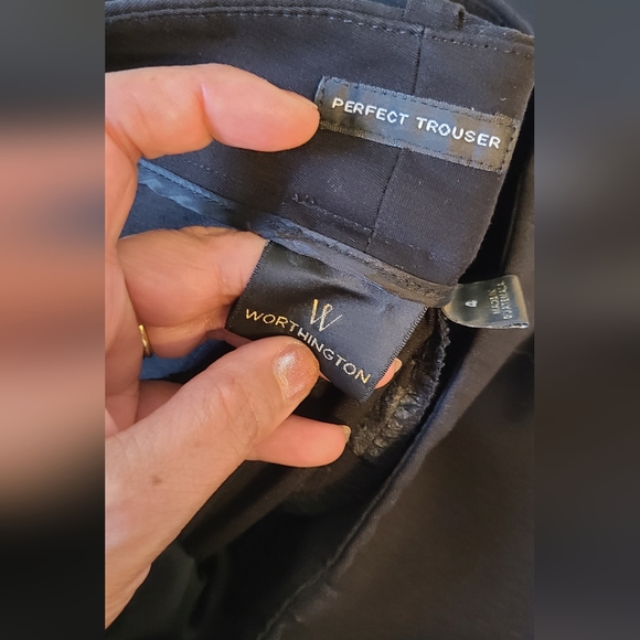 Worthington Perfect Black Trouser Size 4 - Picture 3 of 4